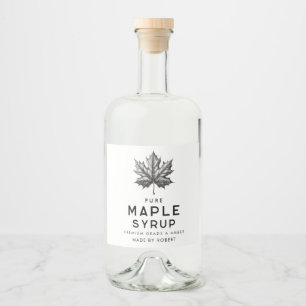Maple syrup homemade recipe liquor bottle label