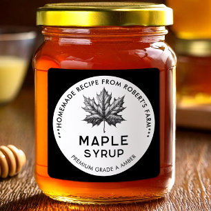 Maple syrup homemade recipe square sticker