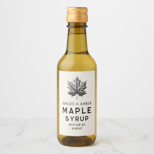 Maple syrup homemade recipe wine label