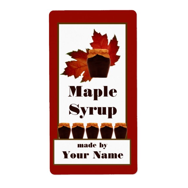 Maple Syrup Jar Label (Front)