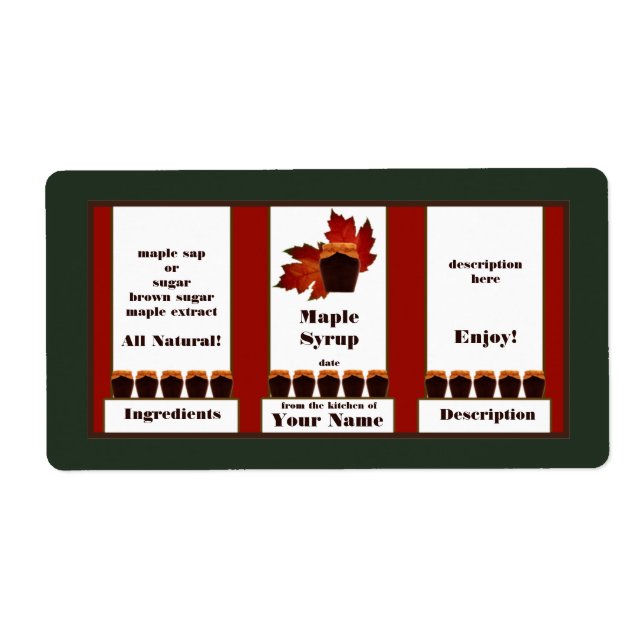 Maple Syrup Label 3 (Front)