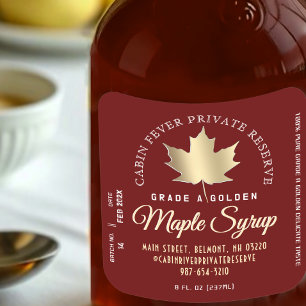 Maple Syrup Label Circular Logo (Batch and Date)