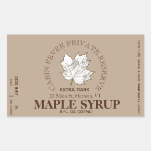 Maple Syrup Label Circular Logo (Batch and Date)