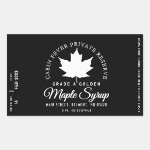 Maple Syrup Label Circular Logo (Batch and Date)