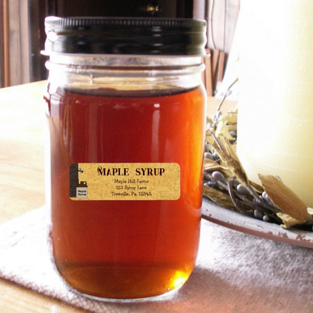 Maple Syrup Label Small Product Label (Creator Uploaded)