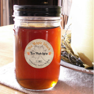 Maple Syrup Maple Leaf Product Business Sticker
