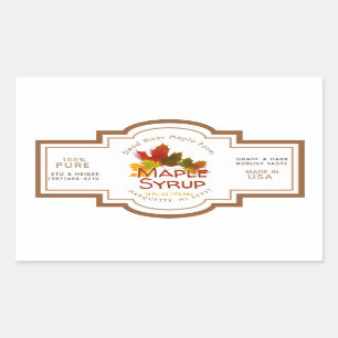 Maple Syrup Maple Leaf Trio Old Style Label