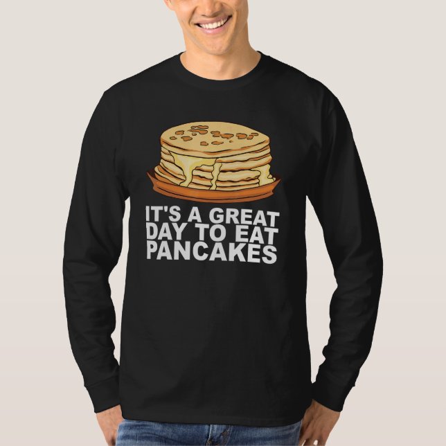 Maple Syrup Pancake Breakfast Design For A Pancake T-Shirt (Front)