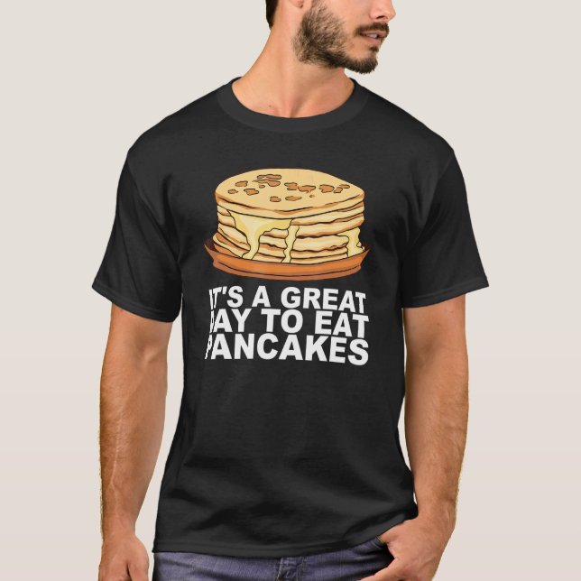 Maple Syrup Pancake Breakfast Design For A Pancake T-Shirt (Front)