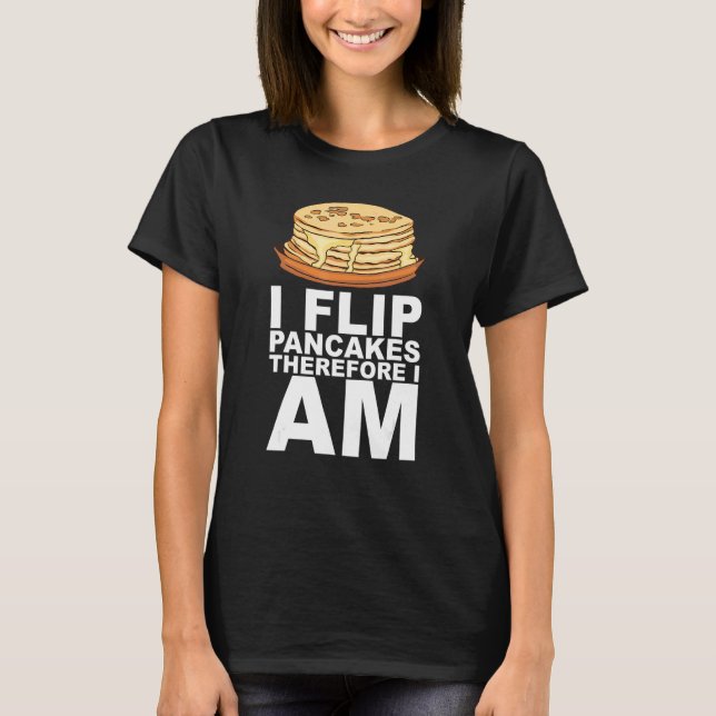 Maple Syrup Pancake Breakfast Design For A Pancake T-Shirt (Front)