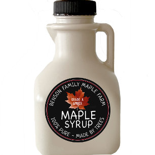 Maple Syrup Product Label 100% PURE -MADE BY TREES