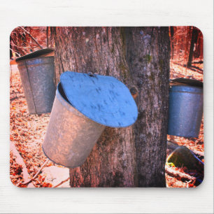 Maple Syrup Sap Buckets Nature  Mouse Mat