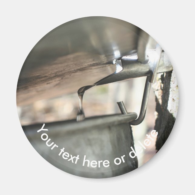 Maple Syrup Sap Running Nature Personalized Magnet (Front)