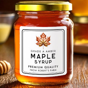 Maple syrup square sticker
