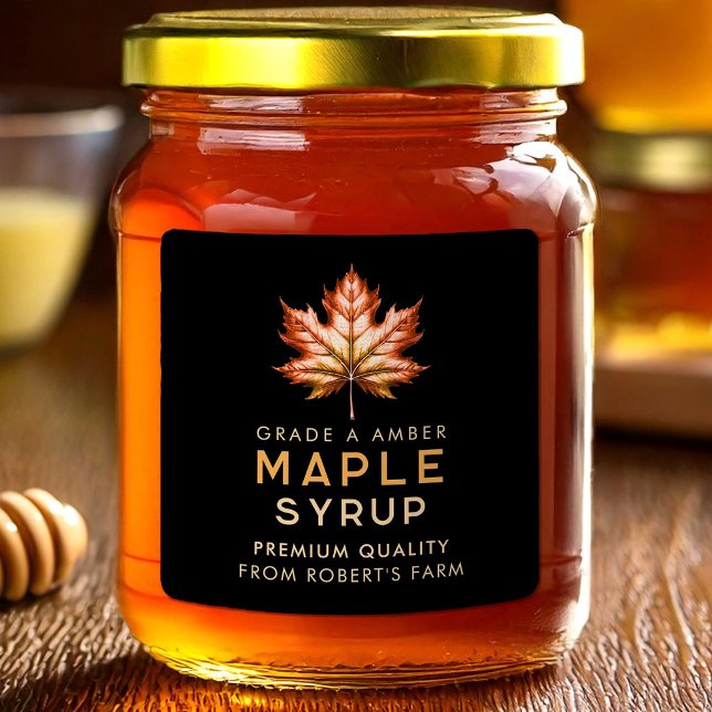 Maple syrup square sticker (Creator Uploaded)