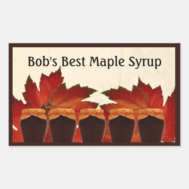 Maple Syrup Sticker Label (Front)