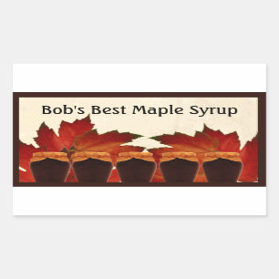 Maple Syrup Sticker Label