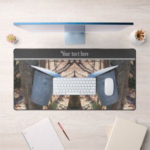 Maple Syrup Sugar Sap Bucket On Tree Personalised Desk Mat