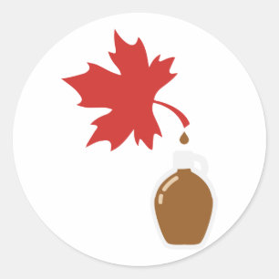 Maple Syrup Tap Classic Round Sticker