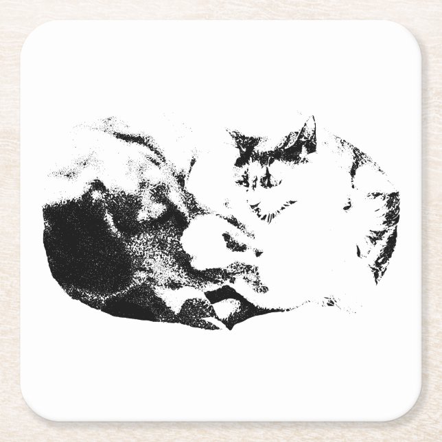 Maple Table Standoff Square Paper Coaster (Front)