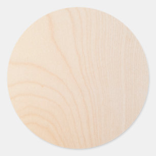 Maple timber texture classic round sticker