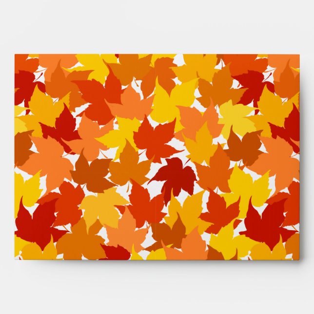 Maple tree autumn leaves envelopes (Front)