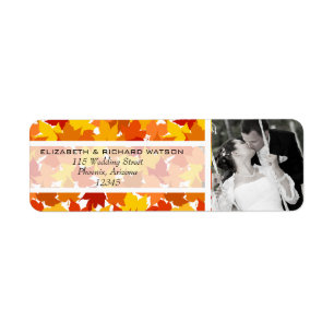 Maple tree Autumn Wedding Address Label