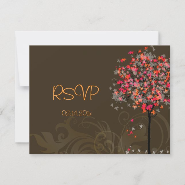 Maple Tree/Fall wedding RSVPs require 5x7 invites (Front)