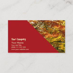 Maple tree foliage business card