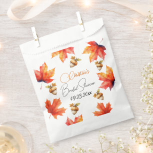 Maple Tree Leaves and Acorns Bridal Shower Favour Bags
