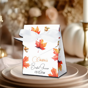 Maple Tree Leaves and Acorns Bridal Shower Favour Box