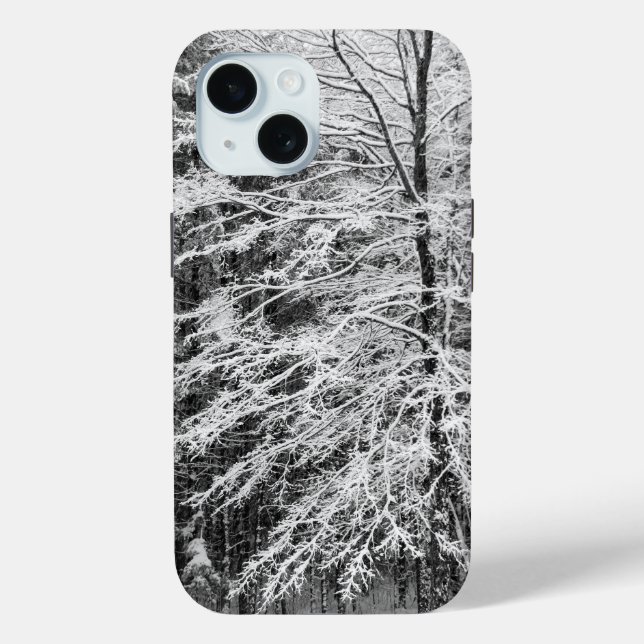 Maple Tree Outlined In Snow Case-Mate iPhone Case (Back)