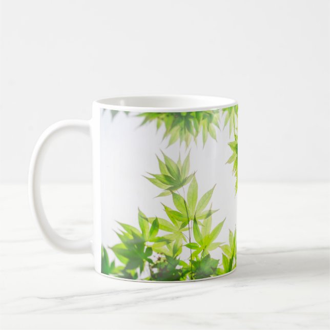 Maple tree tree leaf twig texture coffee mug (Left)