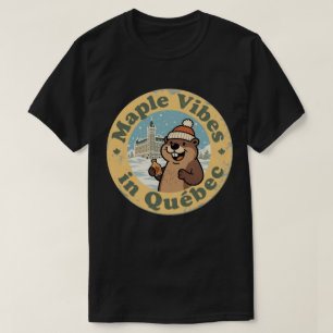 Maple Vibes in Québec with a Funny Beaver T-Shirt