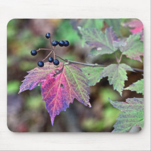 Mapleleaf Viburnum Autumn Leaves and Berries Mouse Mat