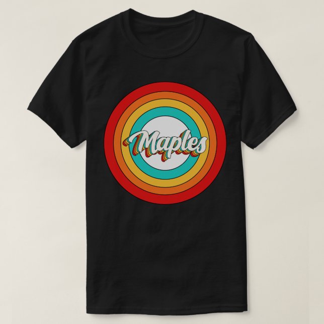 Maples Name Shirt Vintage Maples Circle (Design Front)