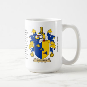 Maples, the Origin, the Meaning and the Crest Coffee Mug