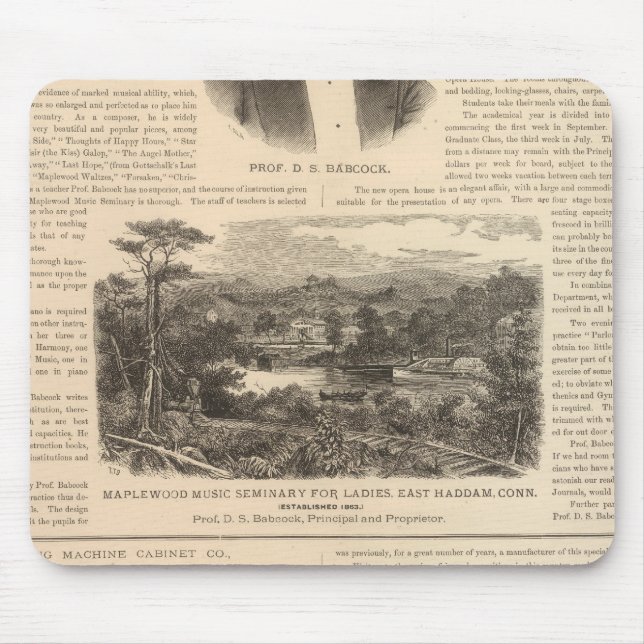 Maplewood Music Seminary for Ladies Mouse Mat (Front)