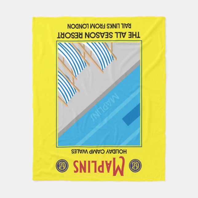 Maplins Vintage British Holiday Camps   Fleece Blanket (Front)