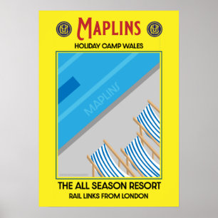 Maplins Vintage British Holiday Camps Poster