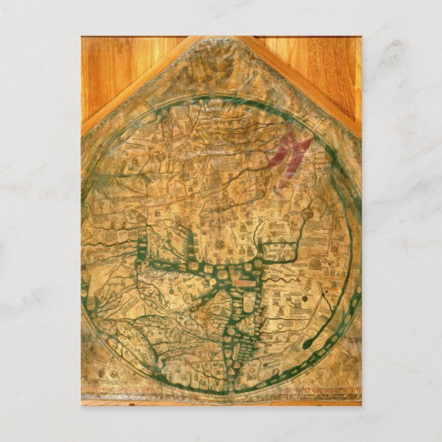 Mappa Mundi, c.1290 Postcard (Front)