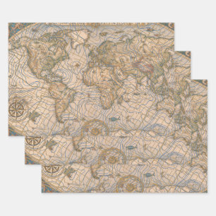 Mappa Mundi Wrapping Paper Sheet