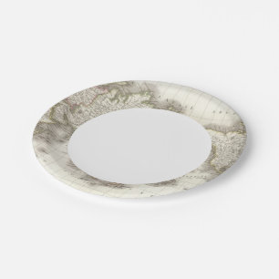 Mappemonde - Globe map Paper Plate