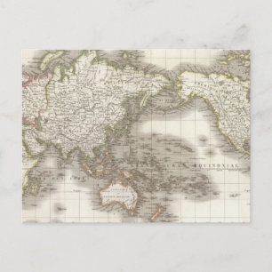 Mappemonde - Globe map Postcard