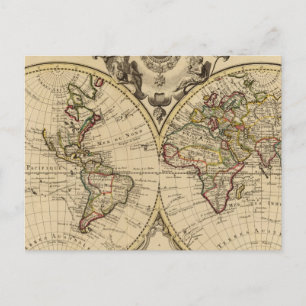 Mappemonde Postcard