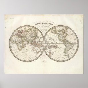 Mappemonde - World Map Poster