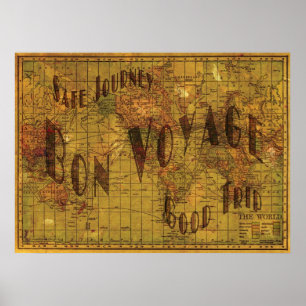 Mapping My Travels Poster