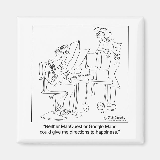 Mapquest Directions to Happiness Magnet (Front)