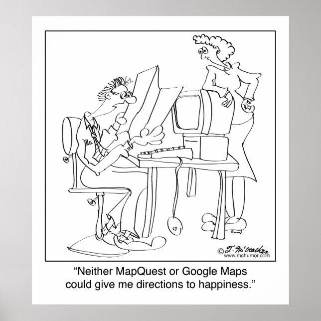 Mapquest Directions to Happiness Poster (Front)