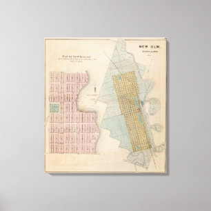 Maps of New Auburn, Minnesota Canvas Print